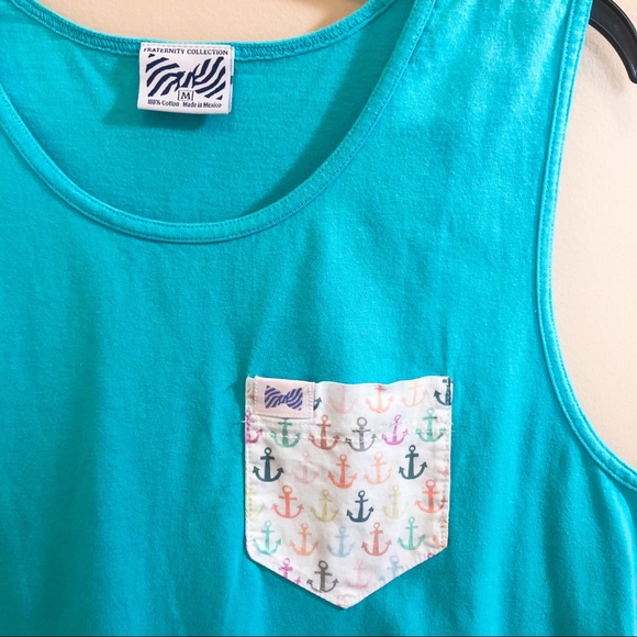Fraternity Collection tank top - size medium - anchor design - Picture 3 of 4